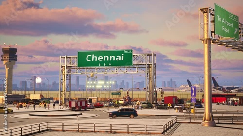 Commercial Aircraft Landing Chennai
