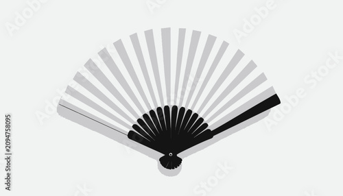 Photos Traditional Japanese Hand Fan Closeup.