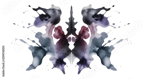 Rorschach Test inkblot symmetric abstract symmetrical psychological interpretation symmetrical ink blot