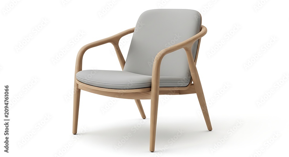 Obraz premium Modern armchair with cushion. Comfortable furniture for home or office