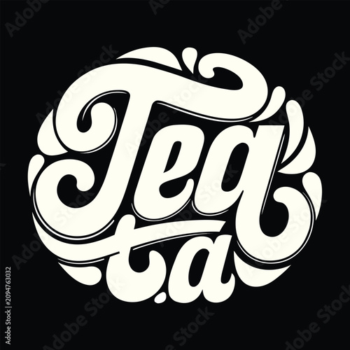 vector illustration of tea logo free design