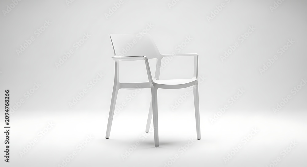 Fototapeta premium Modern chair. Empty white furniture
