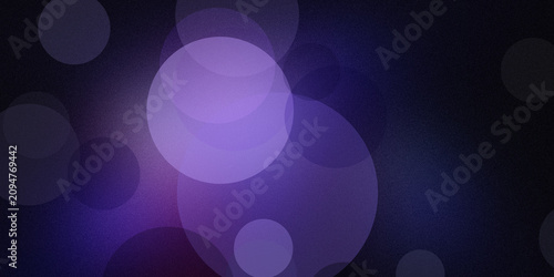 Quadro su tela Purple abstract background with floating circular bokeh light particles and grainy texture for dreamy artistic composition