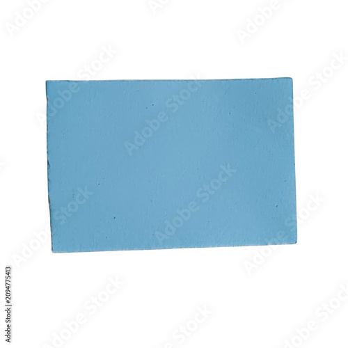 Modern minimalist light blue rectangle shape icon isolated