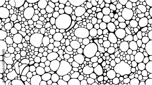 Bild auf Leinwand Seamless organic bubble pattern