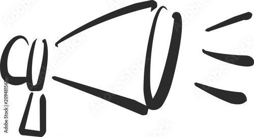 Foto Sports Megaphone Doodle Icon