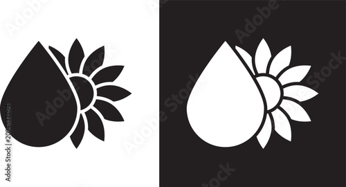 Cuadro en lienzo Sunflower oil icon