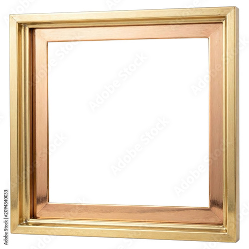 Polished brass picture frame