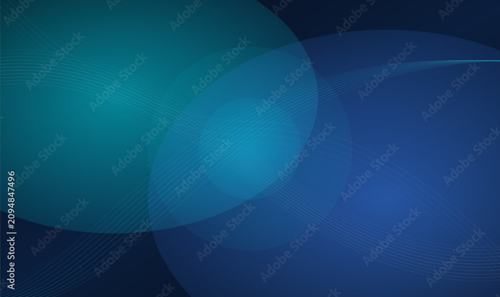 Obraz premium Blue Teal Abstract Overlapping Circles Background Modern Gradient Design for Technology Website