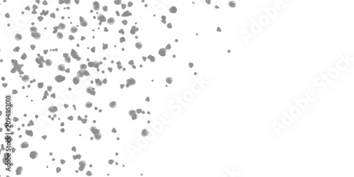 Fotografía Sparse gray dust particles concentrated on left side overlay as PNG cutout