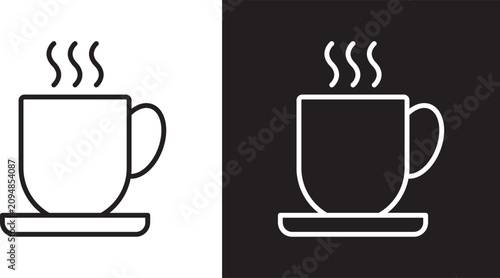 Hot coffee cup icon