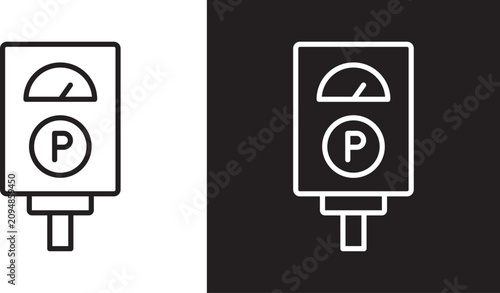 Cuadro en lienzo Parking meter icon