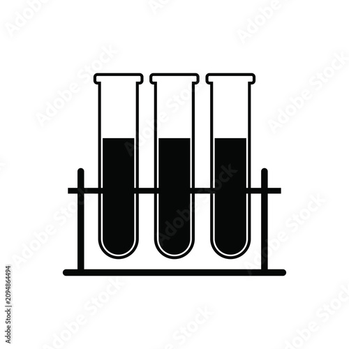 test tubes isolated on white