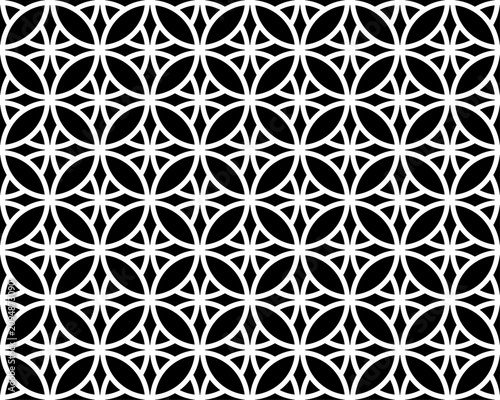 Stylish monochrome background design. Repeating elements of stylish ornament, seamless pattern