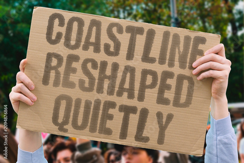 фотографія "Coastline Reshaped Quietly" Sea encroachment altered the shoreline map