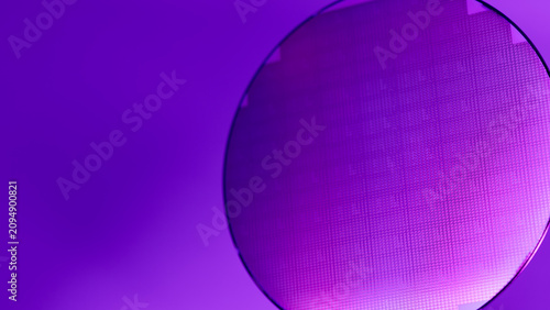 Fotografie Silicon Wafer Chip in EUV extreme ultraviolet lithography Technology for Modern