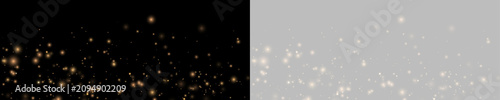 Konstfotografi Golden glowing particles PNG float across transparent space with elegant shimmer