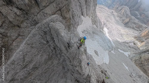 Panoramic view from Bocca degli Armi on Via Ferrata Bocchette Centrali, Brenta Dolomites