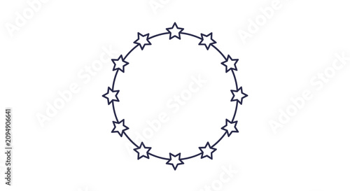 Obraz na płótnie Circle of stars forming a circular pattern