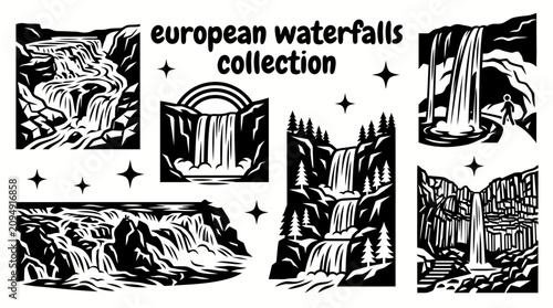 Photos european waterfalls featuring gullfoss skogafoss seljalandsfoss rhine falls krim