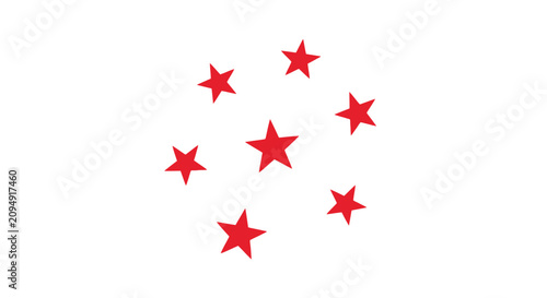 Fotografie Red star shapes arranged in a circular pattern