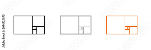 Konstfotografi Fractal square geometric patterns in different colors isolated on transparent ba