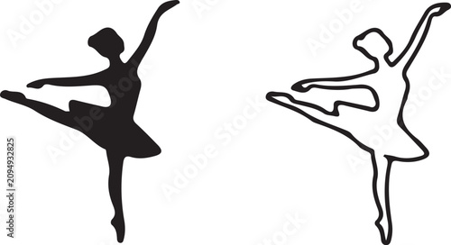ballet dancer silhouette.