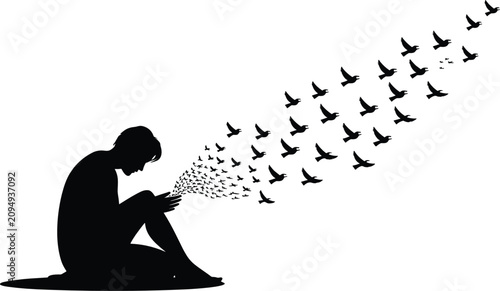 Photography Spiritual mind flat vector illustration concept