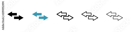 Foto Transfer arrows vector icon logo or illustration