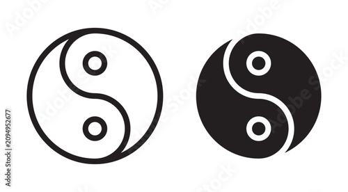 Photos Yin yang vector icon logo or illustration