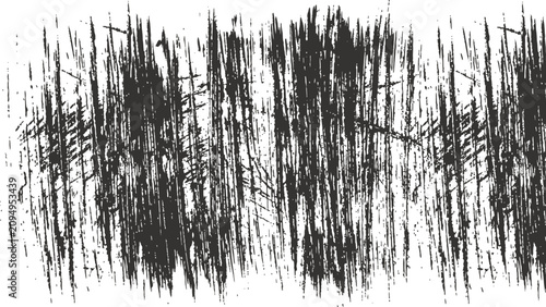 Foto Distressed black and white grunge texture with vertical scratch marks