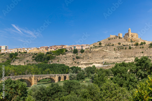 San Vicente de la Sonsierra medieval village with castle and bridge