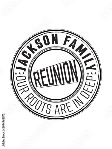 Circular Emblem Design for a Jackson Family Reunion Commemorating Heritage and Strong Ancestry
