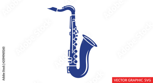 Photography Classic saxophone silhouette for jazz music and band design
