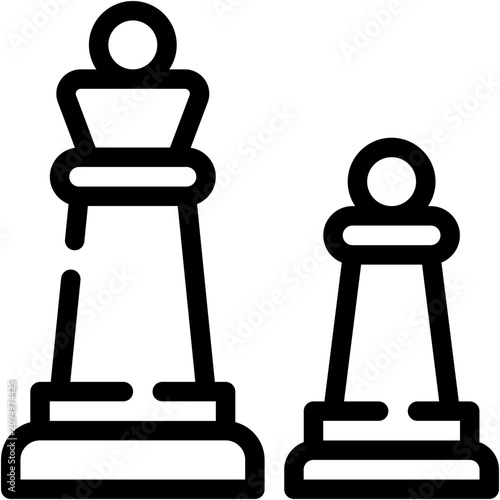 Konstfotografi Chess Icon - Vector Graphic Design