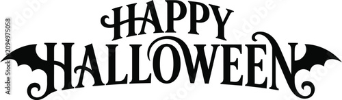 Happy Halloween Classic Serif Typography Vector Decorative