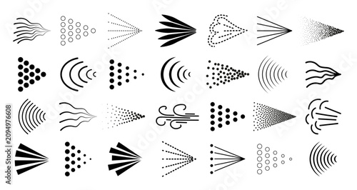 Foto Spray mist icon pack isolated on transparent background