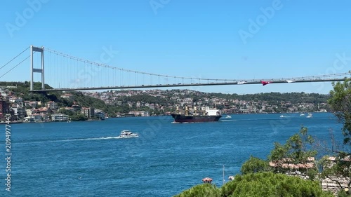 A view of the Bosphorus in Istanbul, Turkey.