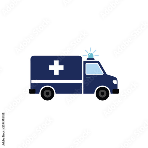 Healthcare and medical transport ambulance icon vector illustration design