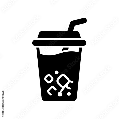 Εκτύπωση καμβά Thai Tea icon featuring Thailand's popular sweet iced tea beverage known for its vibrant color and rich flavor