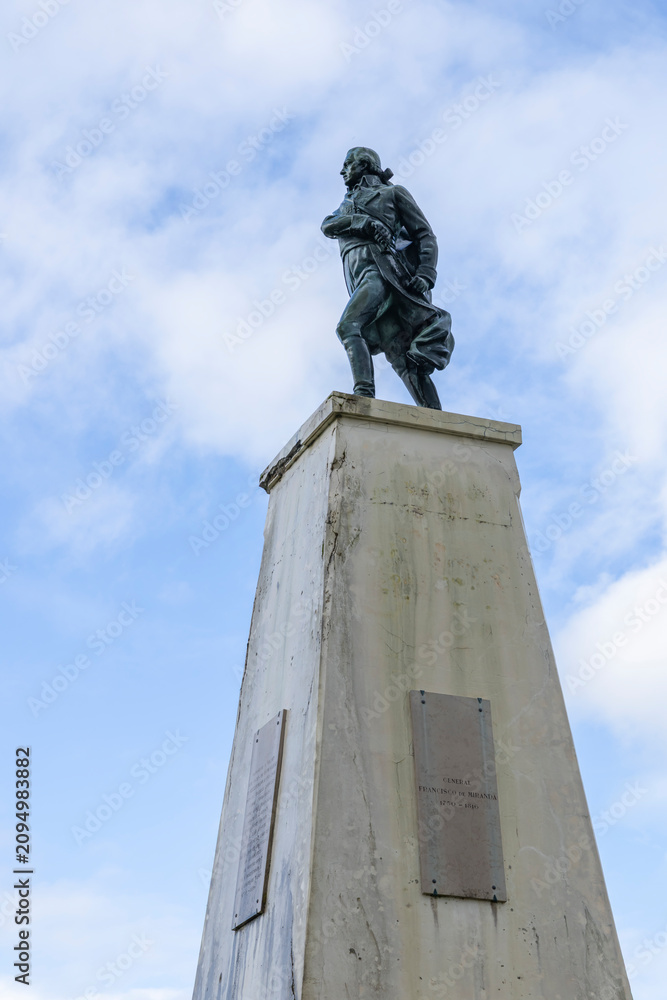 Fototapeta premium General Francois Christophe Kellermann statue commemorating Valmy victory