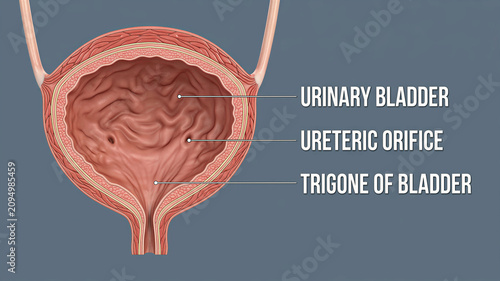 Visualizing the intricate human Urinary Bladder's internal landscape with its Ureteric Orifice and Trigone of Bladder