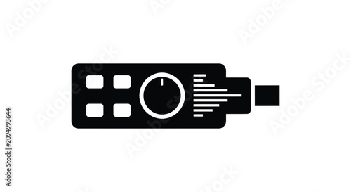 Schilderij op canvas Battery charge level icon with silhouette indicator