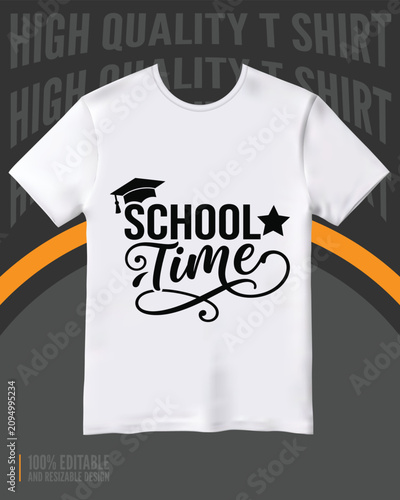 Foto World Teachers Day typography design on a t shirt school time graphic for appare
