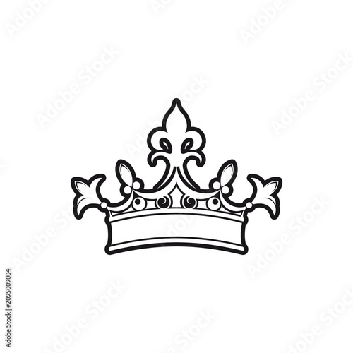 Bild auf Leinwand Medieval heraldic crown isolated royal nobility symbol