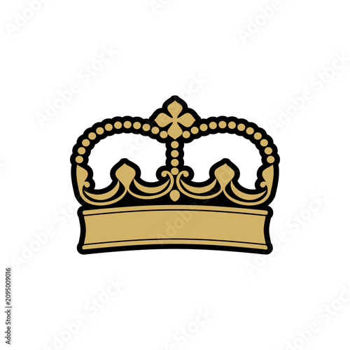 Fotografie Golden crown isolated nobility symbol