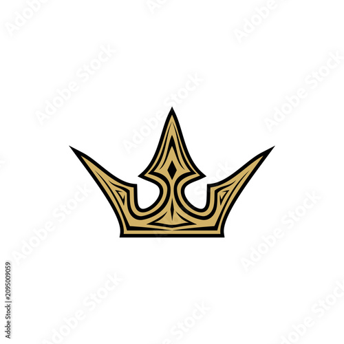 Εκτύπωση καμβά Golden crown isolated nobility symbol