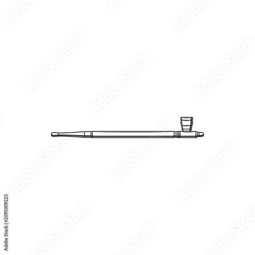 Konstfotografi Indian retro peace or war pipe isolated calumet, traditional ethnic ceremonial native americans symbol