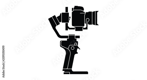 Photos Camera gimbal stabilizer depicted as a black silhouette filmmaking videography c