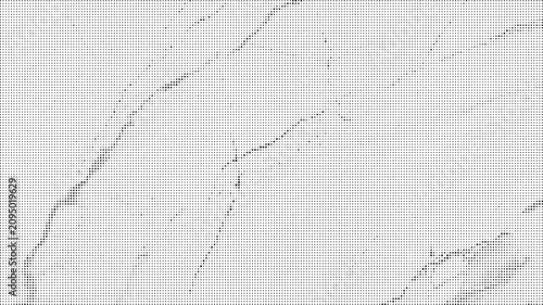 Halftone pattern with diagonal lines and dots on white background